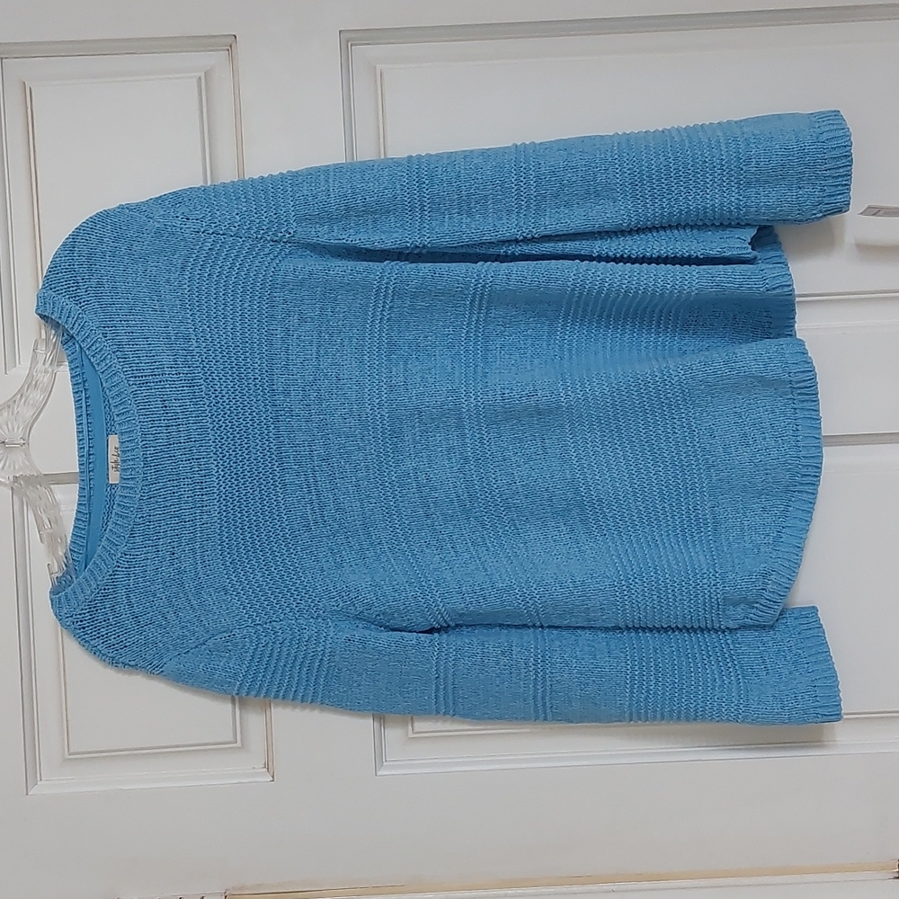 NEW STYLE & CO XL Sky Blue Pull Over Knit Women's Sweater NWT extra large